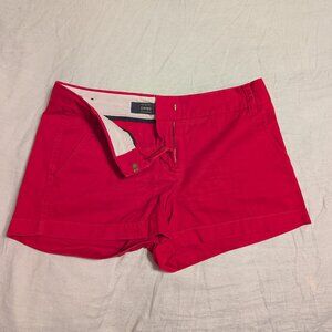 J. Crew Red Chino Shorts Size 4 Flat Front